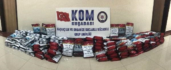 Kuşadası’nda Kaçak İçki ve Tütün Ele Geçirildi