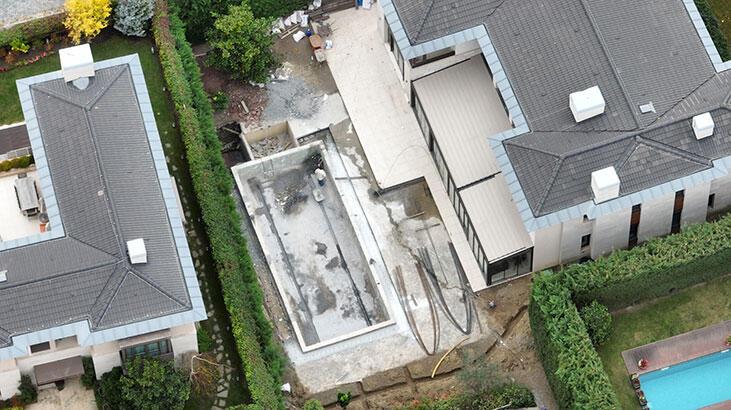 Sarıyer’de yakalanan çete liderinin kaldığı ev, havadan görüntülendi