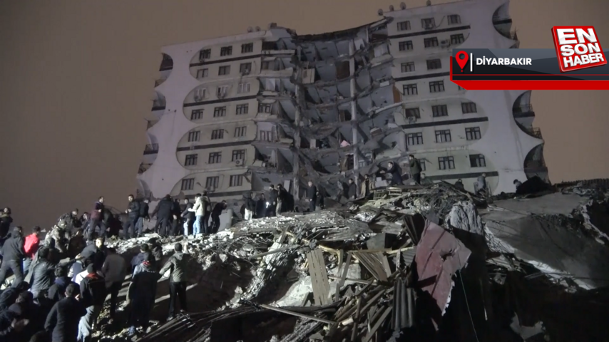 Diyarbakır’da 2 kişinin öldüğü 106 kişinin yaralandığı iş merkezinin çökme anı