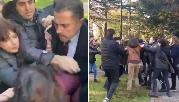 İstanbul Üniversitesi’nde gerginlik! Güvenlik vazifelileri yılbaşı ağacını süslemeye çalışan öğrencilere saldırdı