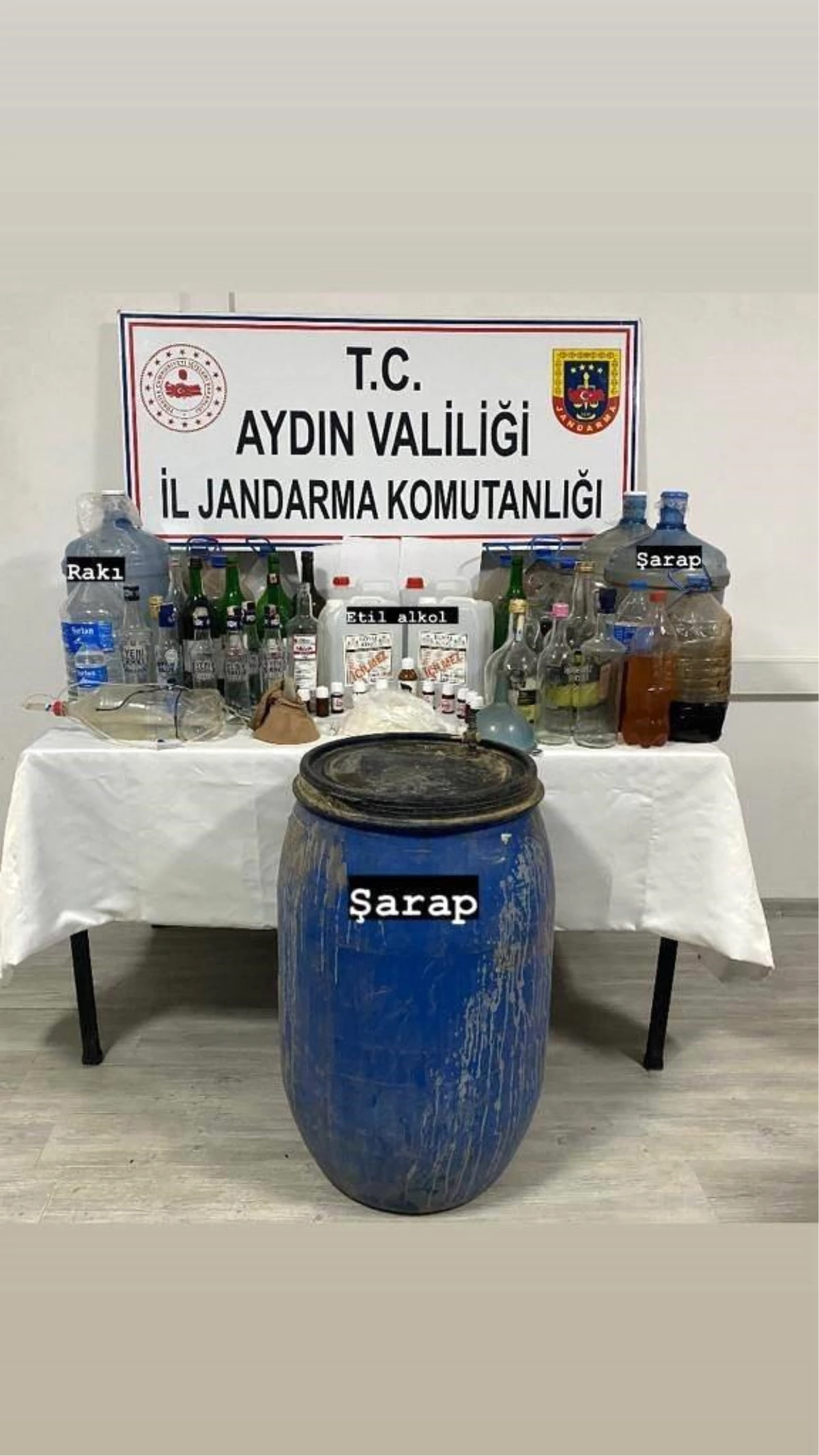 Aydın’da Geçersiz Alkol Operasyonu: 290 Litre Uydurma Alkol Ele Geçirildi