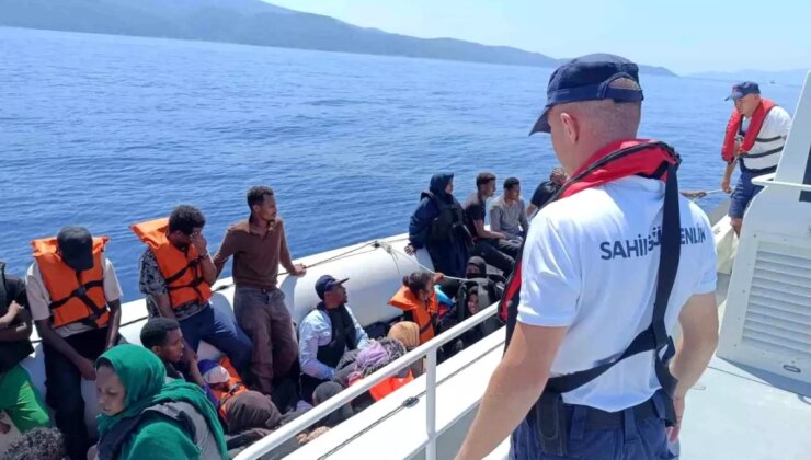 Aydın’da Yunanistan tarafından geri itilen 29’u çocuk 178 sistemsiz göçmen kurtarıldı