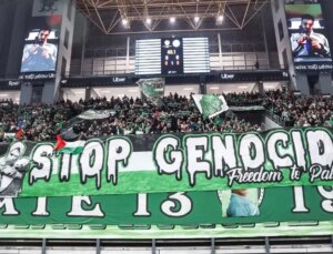 Panathinaikos taraftarlarından Filistin’e büyük takviye