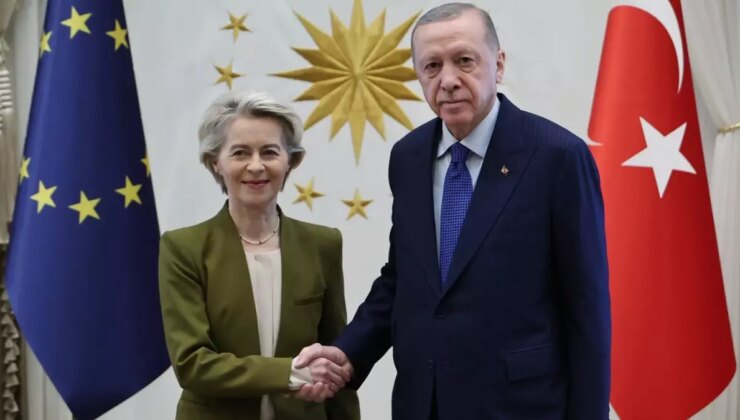 Erdoğan, Ursula von der Leyen ile Beştepe’de bir ortaya geldi