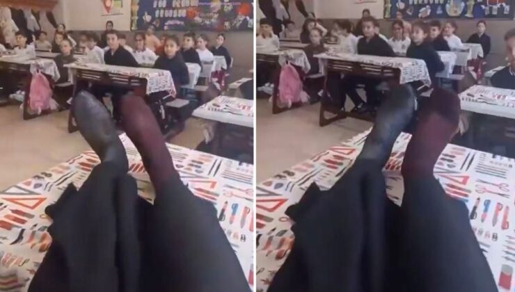 Okulda çekilen manzaraya bakın: Reaksiyon gelince silmek zorunda kaldılar