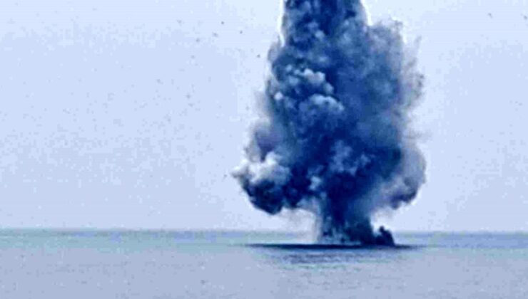 Ordu’da kıyıya vuran insansız deniz aracı imha edildi