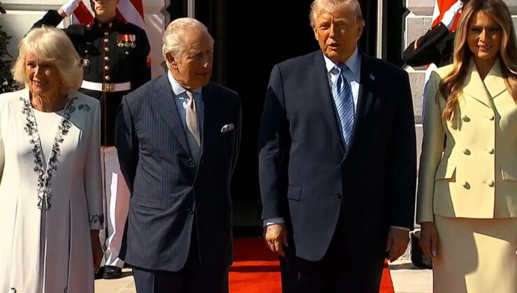 Trump, Beyaz Saray’da İngiltere Kraliyetini ağırladı